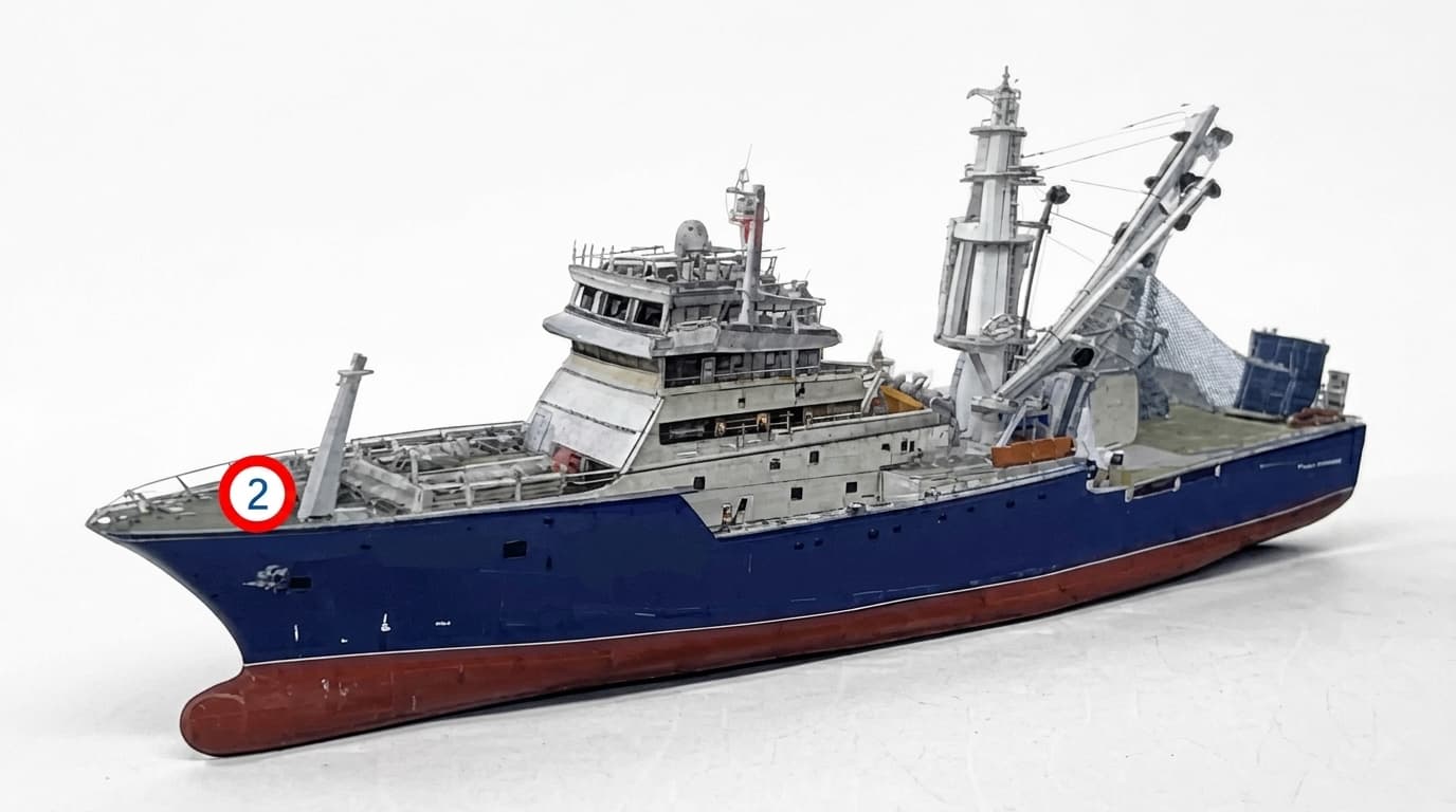 Ship diagram highlighting the Decks zone