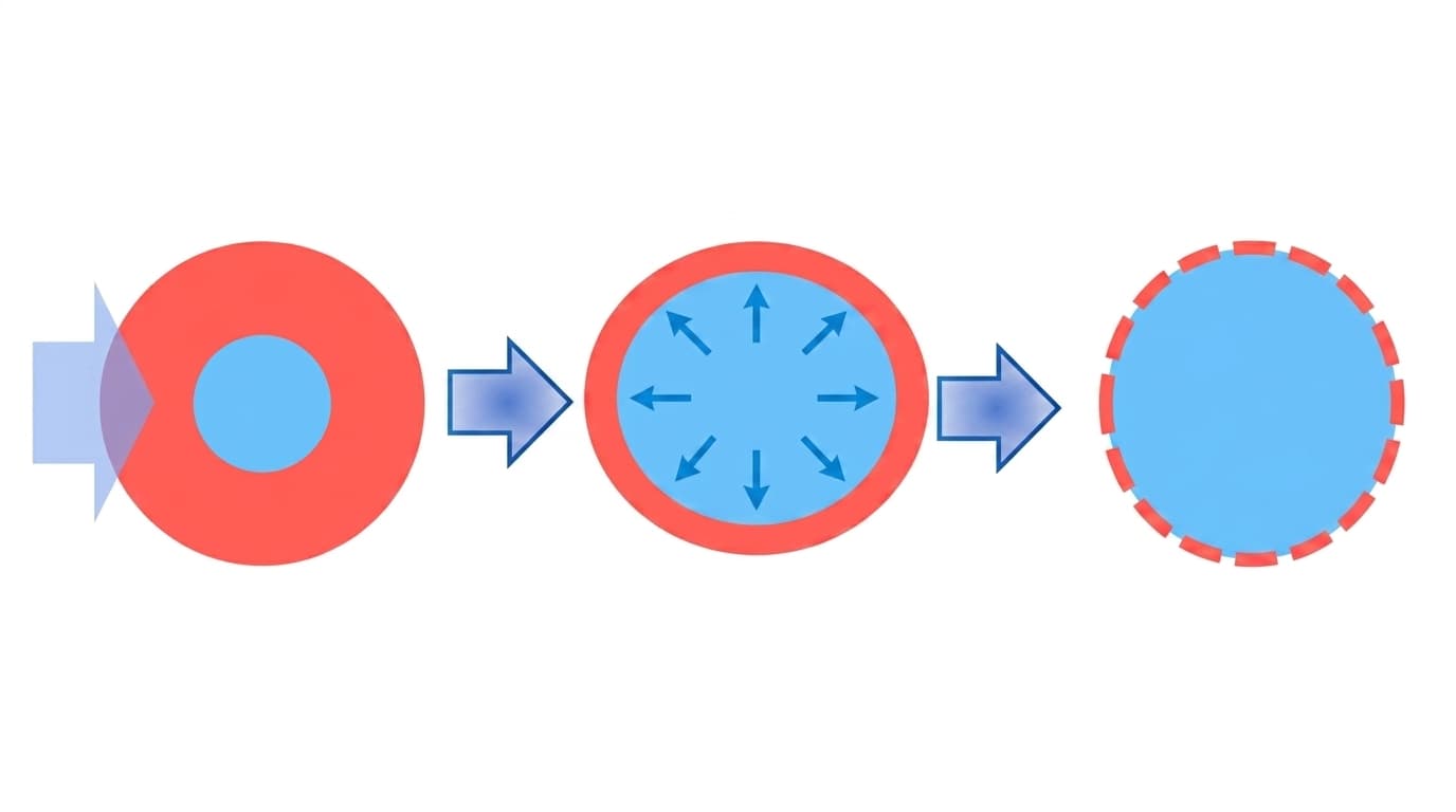 Diagram illustrating NAT nanocapsule hydrolysis — shell breaks down to release biocide